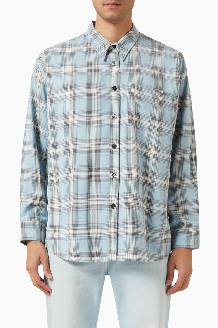 

Oversized Overshirt in Viscose-wool Blend, Multicolour