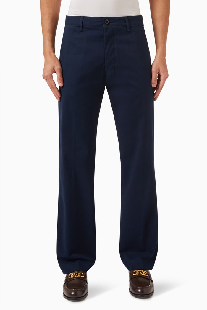 

Chino Pants in Cotton-gabardine, Blue