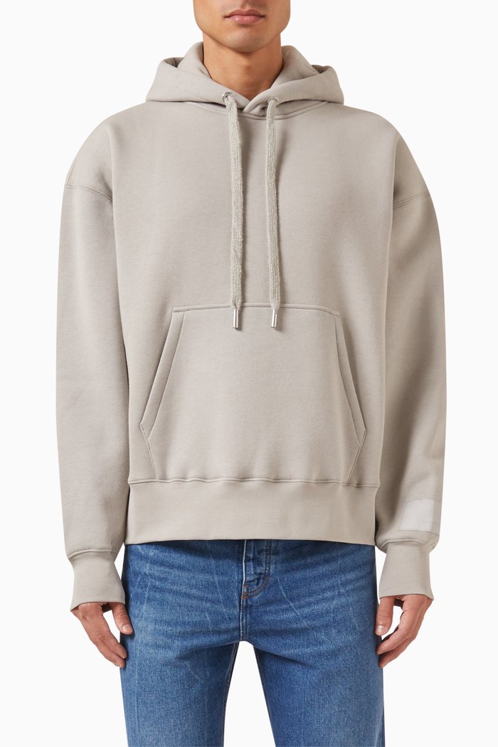 

Ami Alexandre Mattiussi Hoodie in Brushed-cotton, Grey