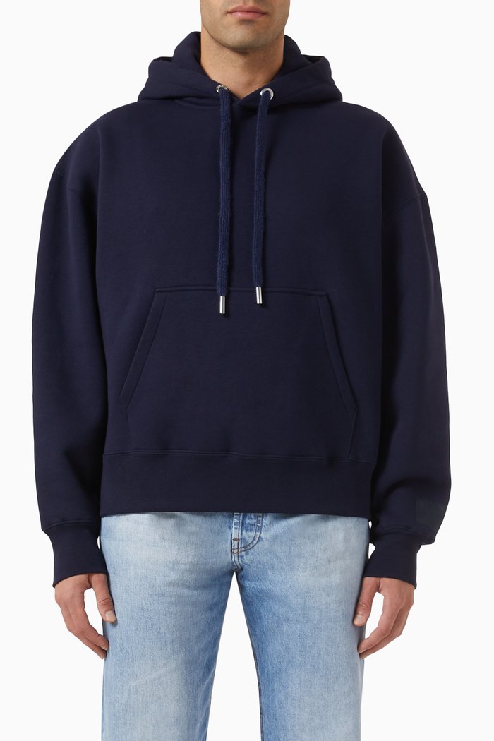 

Ami Alexandre Mattiussi Hoodie in Brushed-cotton, Blue