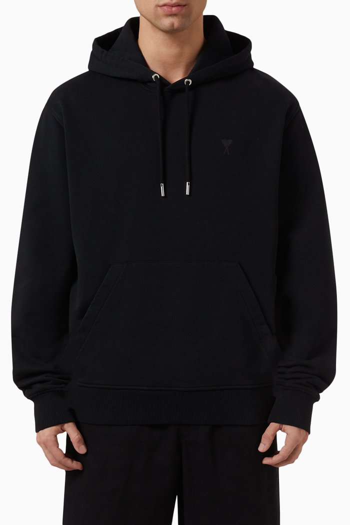 

Ami De Coeur Hoodie in Organic Cotton, Black
