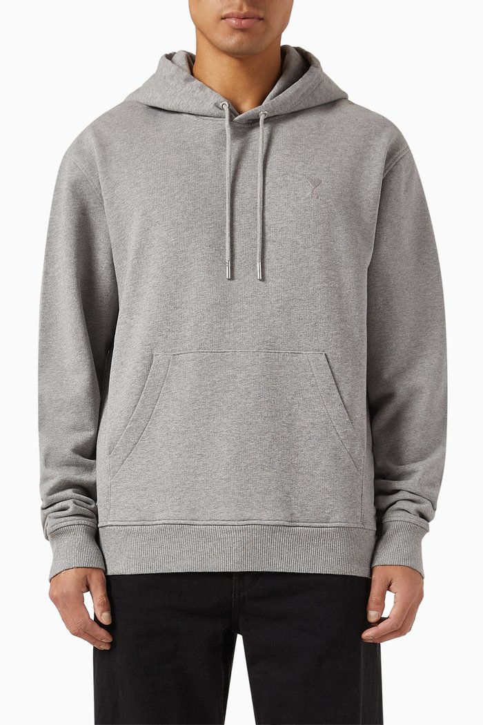 

Ami De Coeur Hoodie in Organic Cotton, Grey