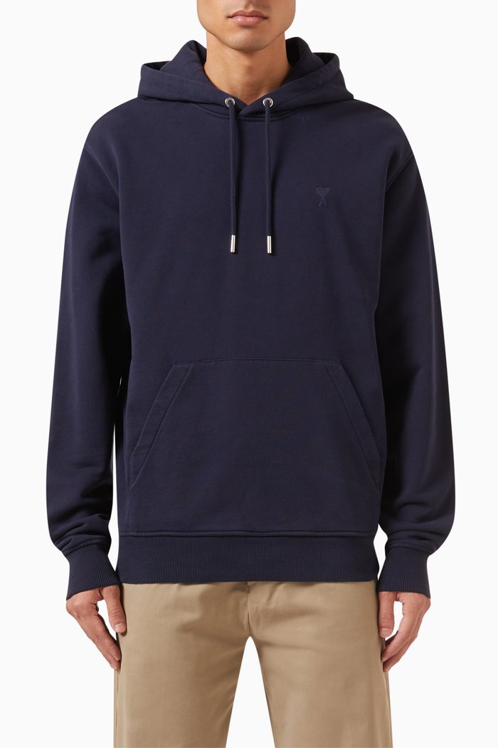

Ami De Coeur Hoodie in Organic Cotton, Blue