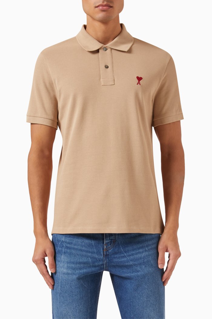 

Ami De Coeur Polo Shirt in Cotton, Neutral