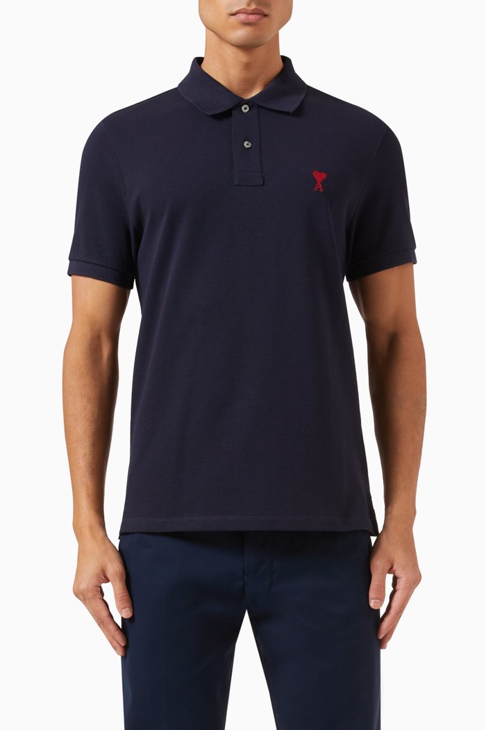 

Ami De Coeur Polo Shirt in Cotton, Blue