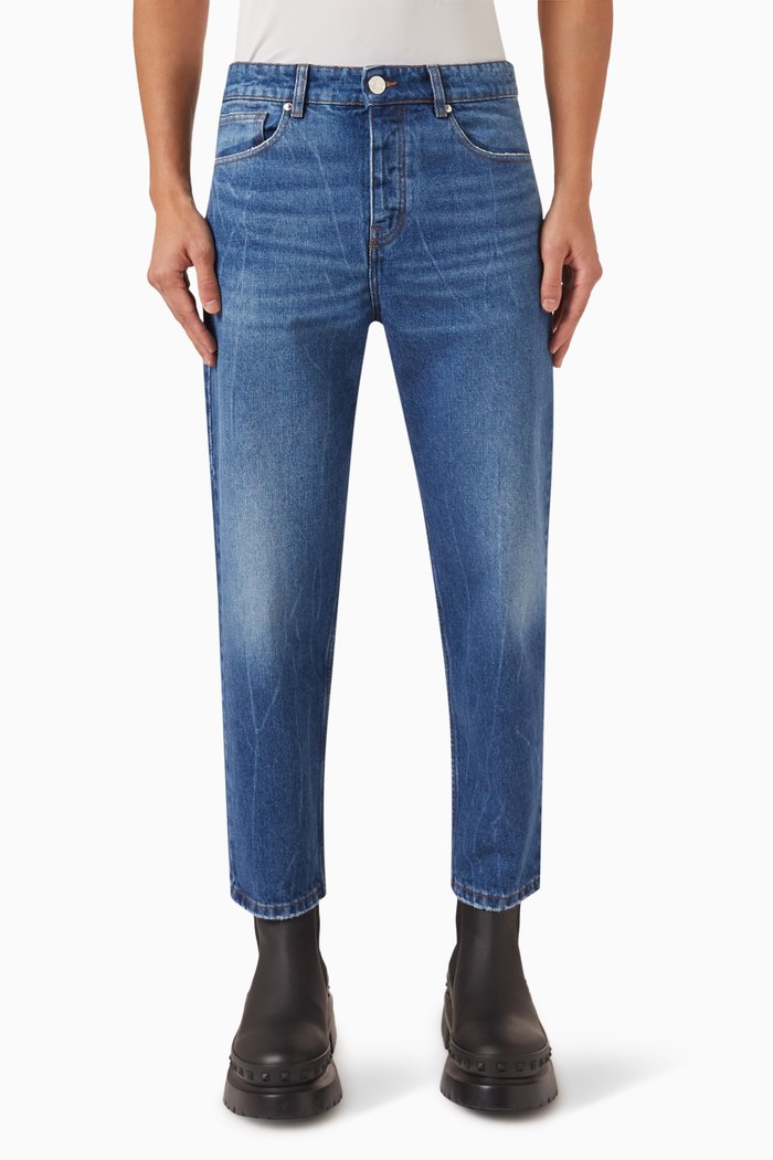 

Tapered-fit Jeans in Denim, Blue