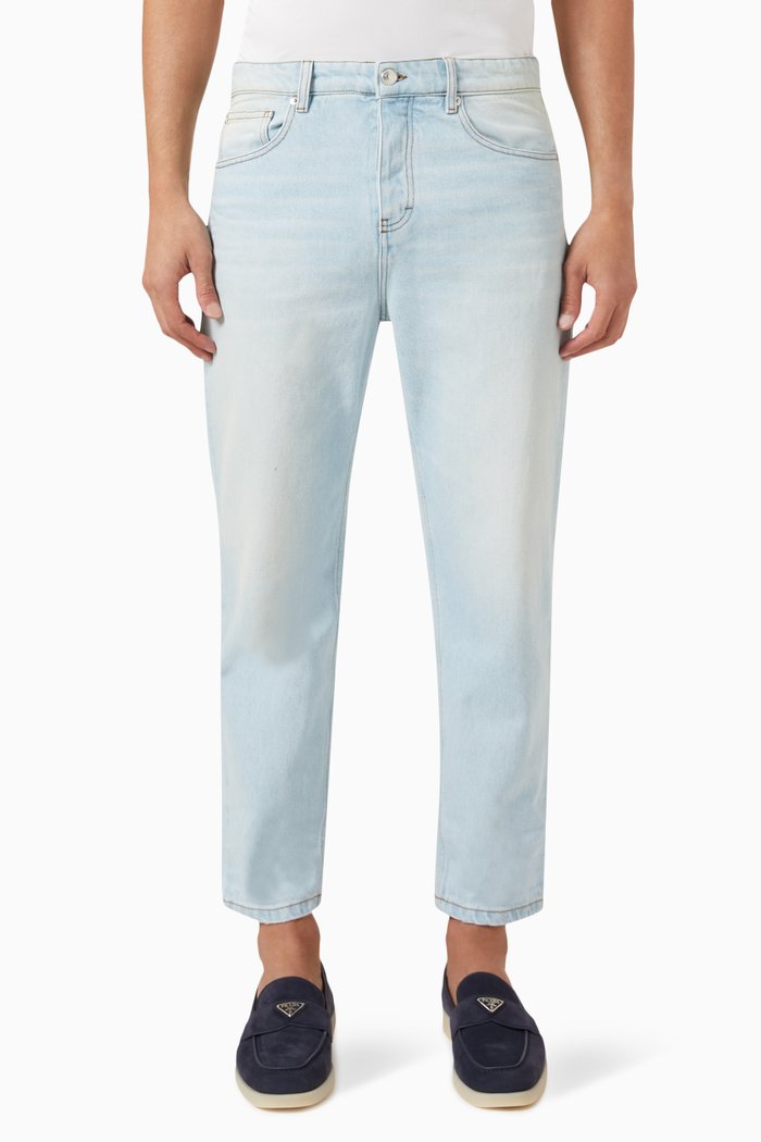 

Mid-rise Tapered-fit Jeans, Blue