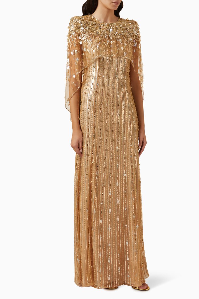 

Nettie Gown in Silk Chiffon, Multicolour