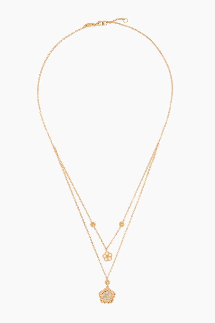 

Farfasha Giardino Oro Layered Necklace in 18kt Yellow & White Gold, Multicolour