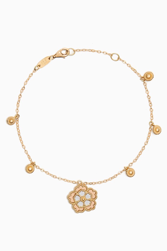 

Farfasha Giardino Oro Charm Bracelet in 18kt Yellow & White Gold, Multicolour