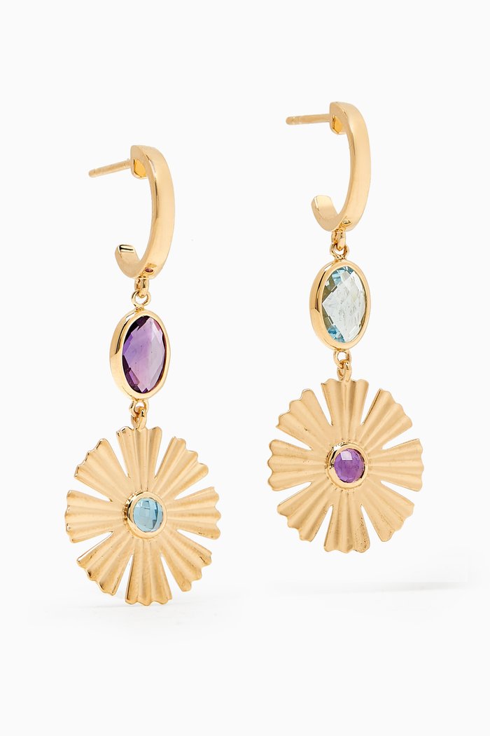 

Farfasha Sunkiss Garden Hoop Earrings in 18kt Yellow Gold