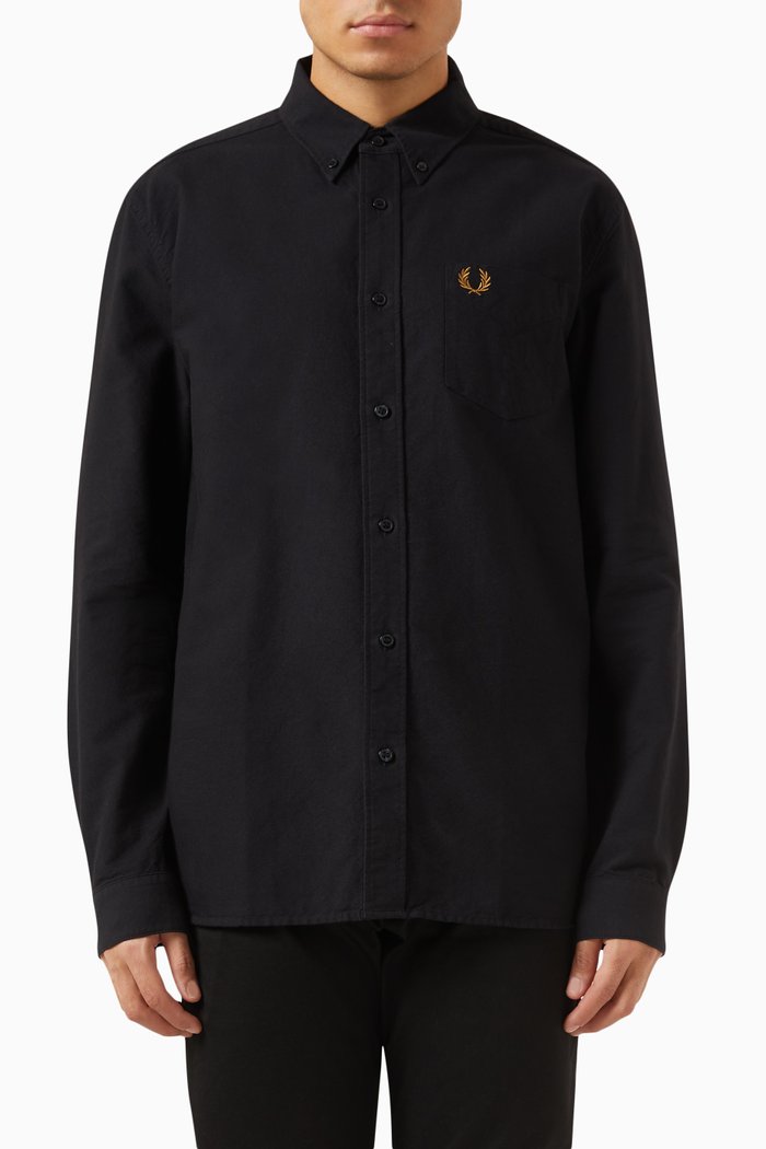 

Oxford Shirt in Cotton, Black