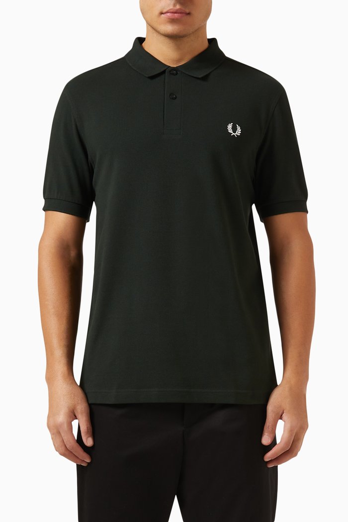 

Logo-embroidered Polo Shirt in Cotton, Green