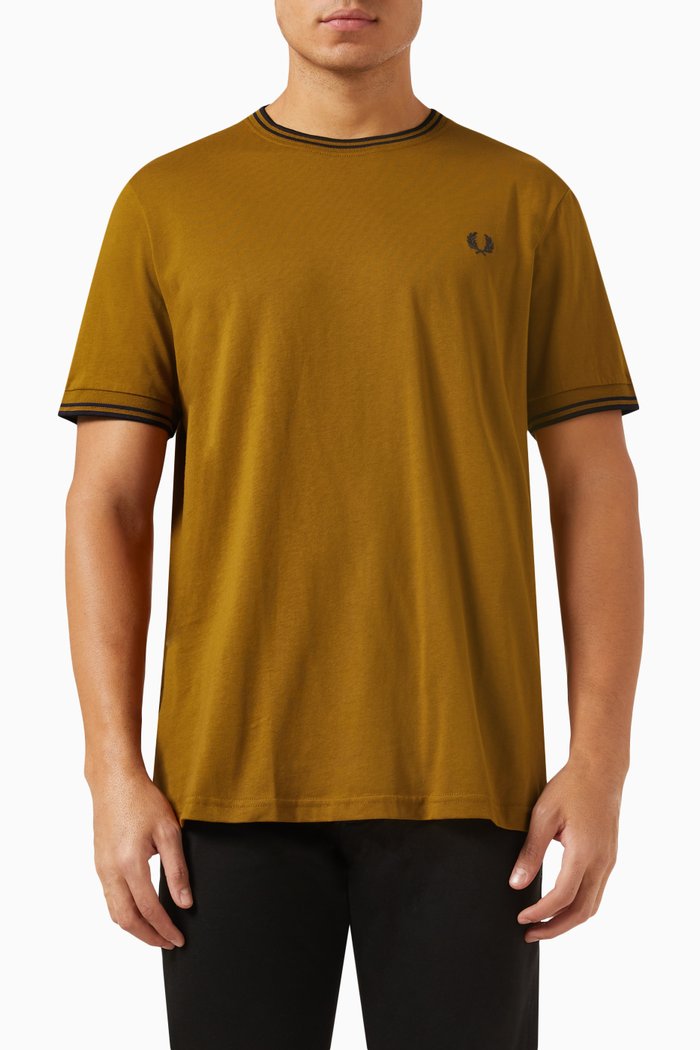 

Twin Tipped T-shirt in Cotton, Brown