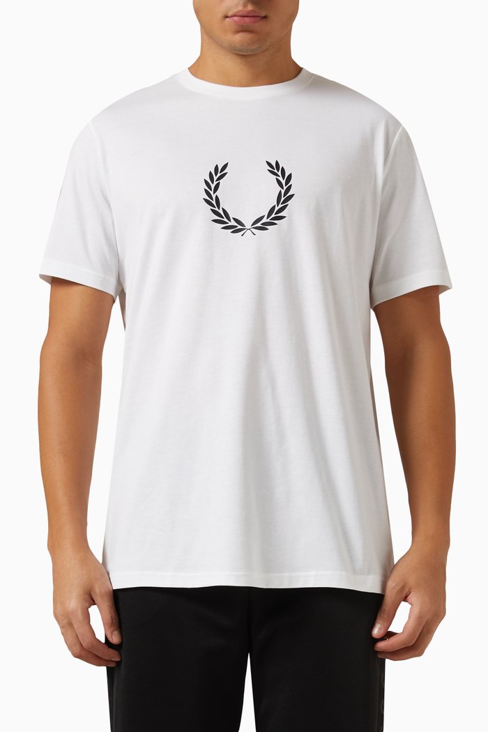 

Laurel Wreath Graphic-print T-shirt in Cotton, White