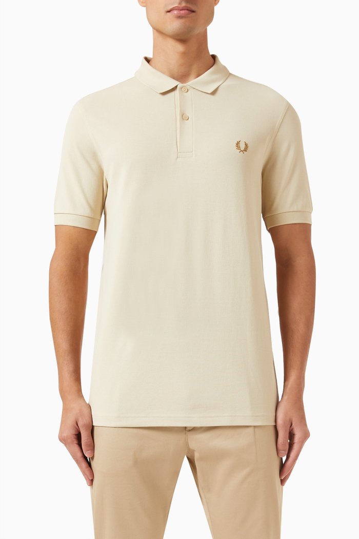 

Tennis Polo Shirt in Cotton Piqué, Neutral