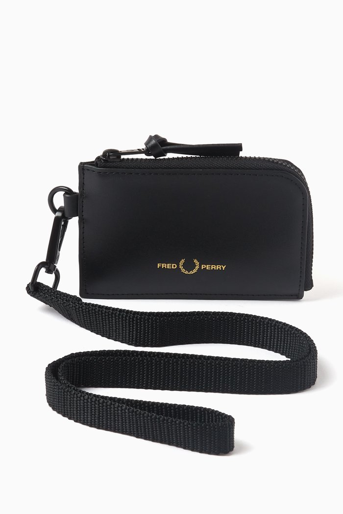 

Logo Wallet in Burnised Leather, Black