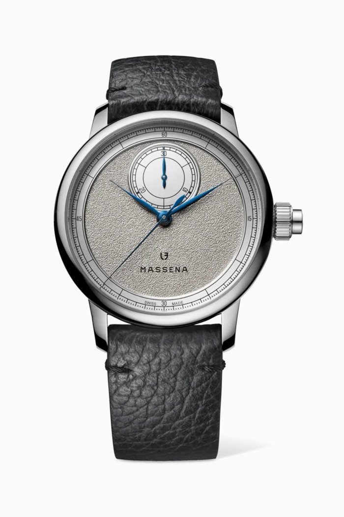 

x Massena Excellence Le Chronographe Monopoussoir Watch, 43mm, Grey