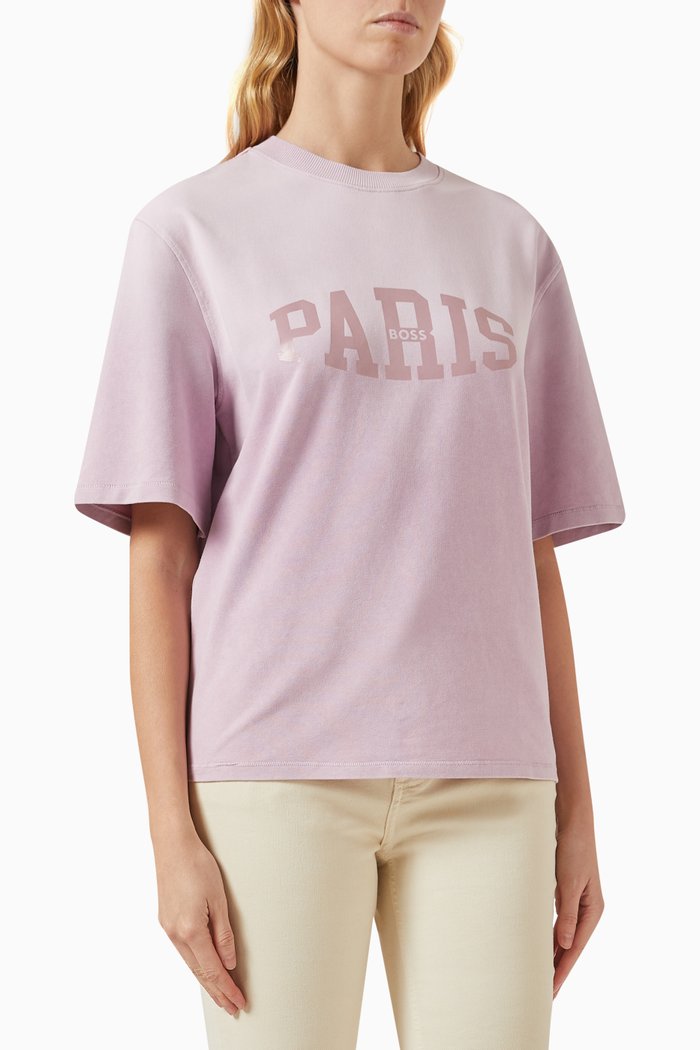 

Enine Town Logo T-shirt in Cotton-jersey, Pink