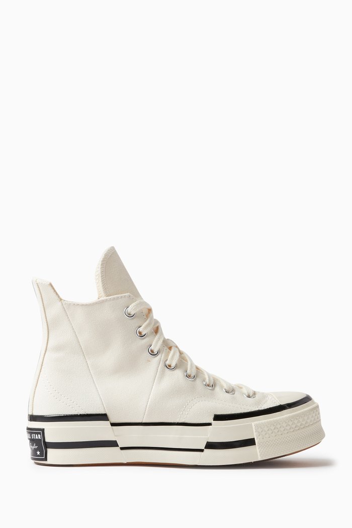 

Chuck 70 Plus High-top Sneakers in Cotton Canvas, Neutral