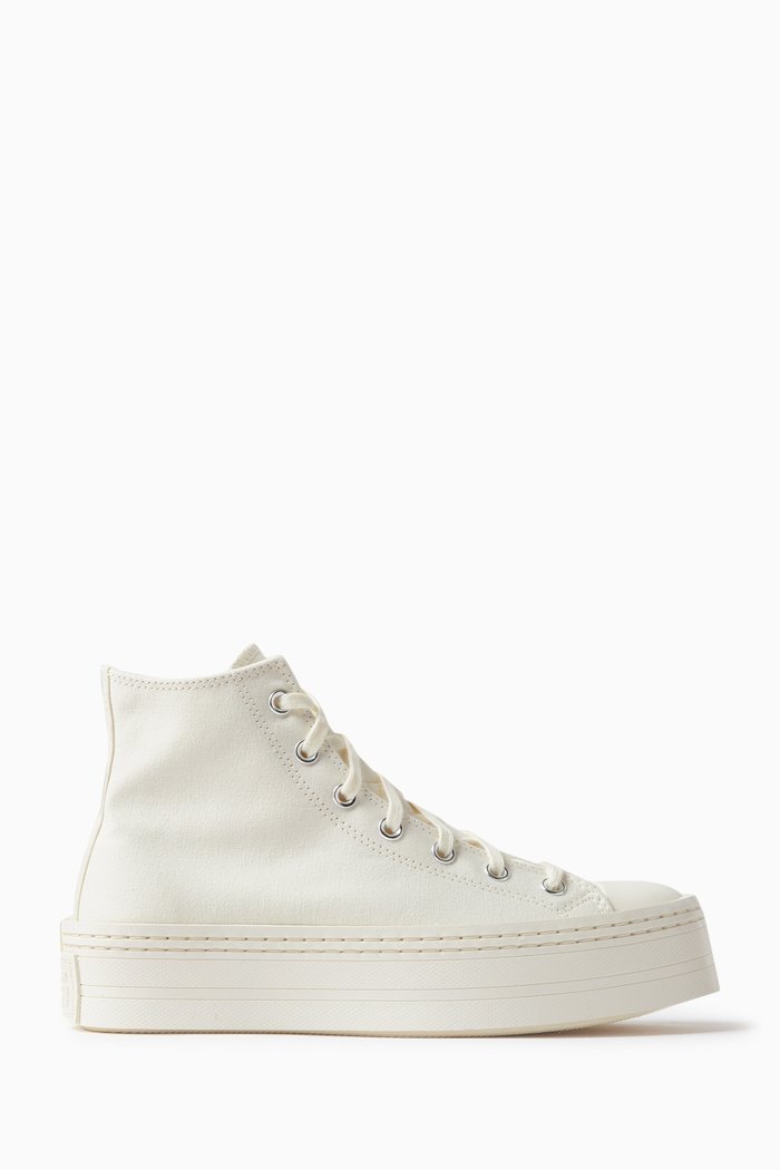 

Chuck Taylor All Star Modern Lift Sneakers in Cotton Canvas, White
