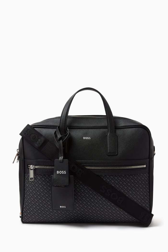 

Zair Document Case in Regenerated Leather, Black