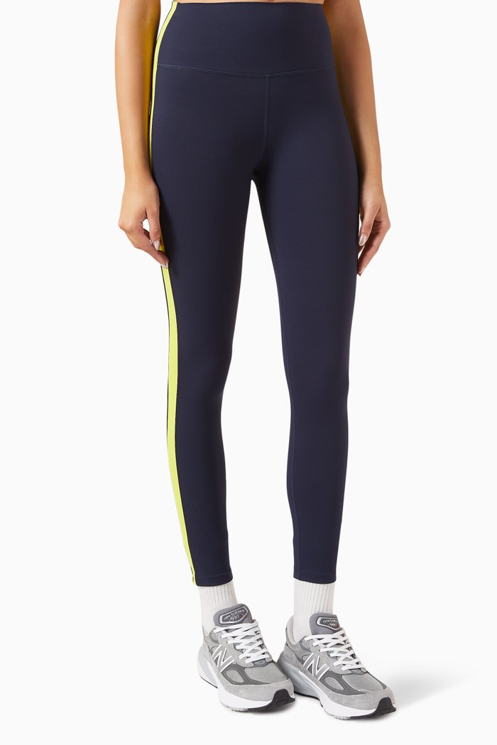 Clare 7/8 High-waist Rigor Leggings in Stretch-nylon, Blue