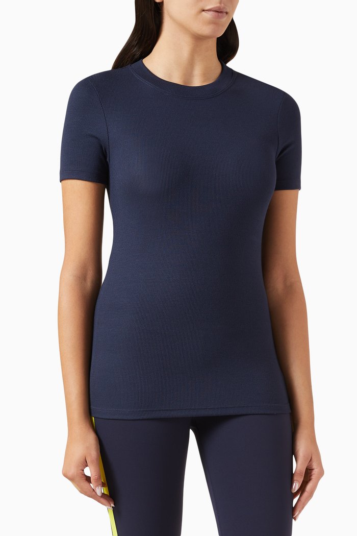 

Louise T-shirt in Tencel-rib, Blue