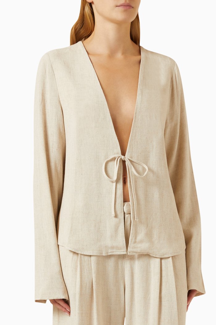 

Mist Jacket in Linen, Neutral