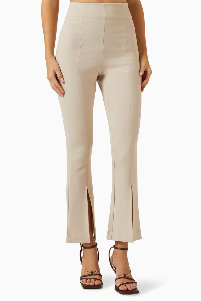 

Martina Slit Pants, Neutral