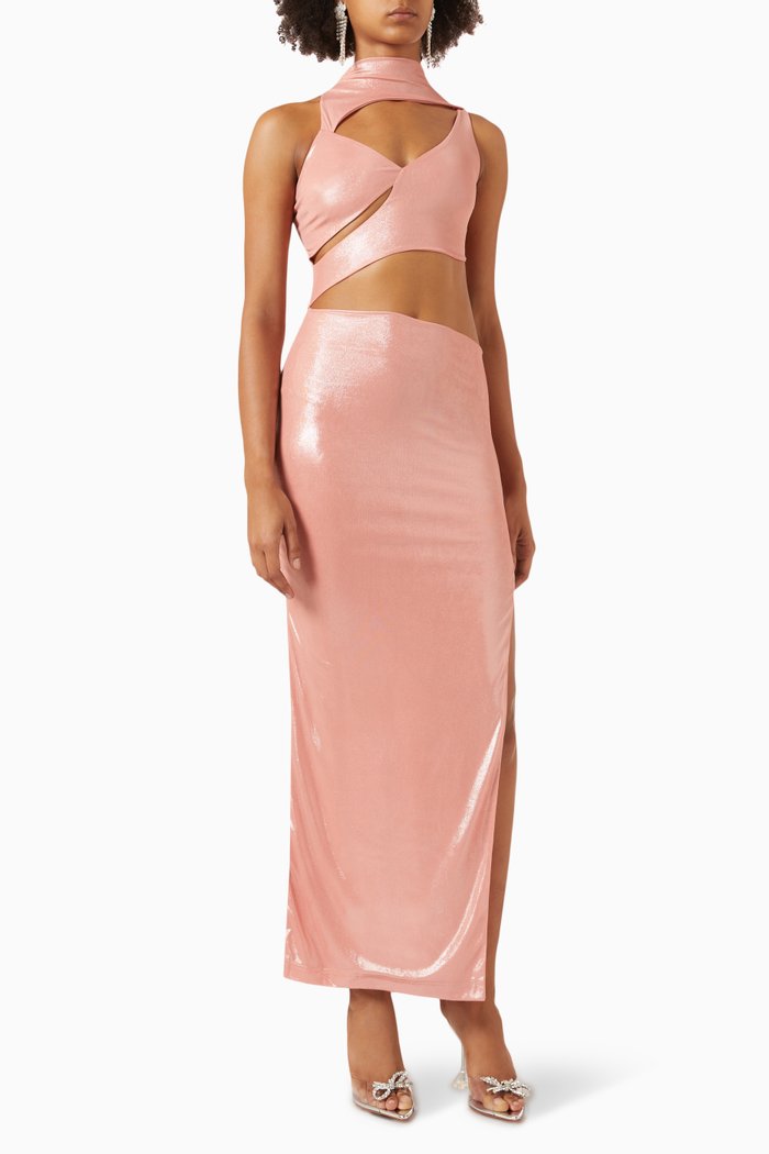 

Cut-out Maxi Dress, Pink