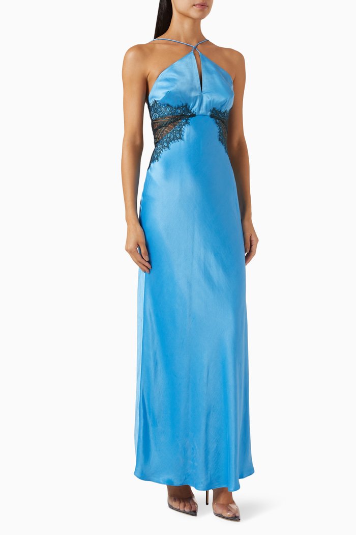 

Helaina Midi Dress in Viscose-blend, Blue
