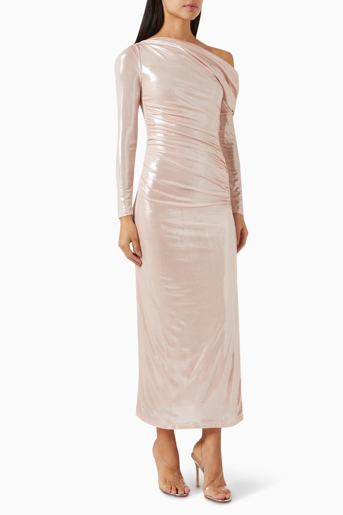 Liliana Off-shoulder Maxi Dress, Pink