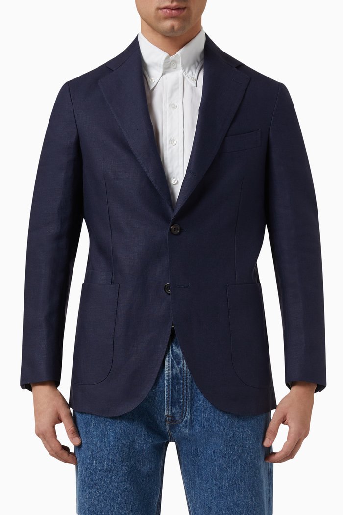 

Blazer in Linen, Blue