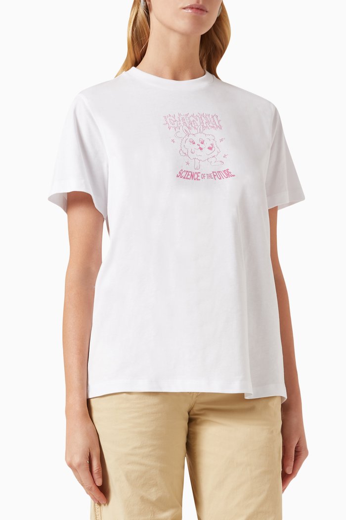 

Relaxed Bunny T-shirt in Organic Cotton-jersey, White