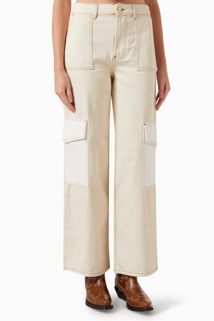 

Angi Straight-leg Jeans, Neutral