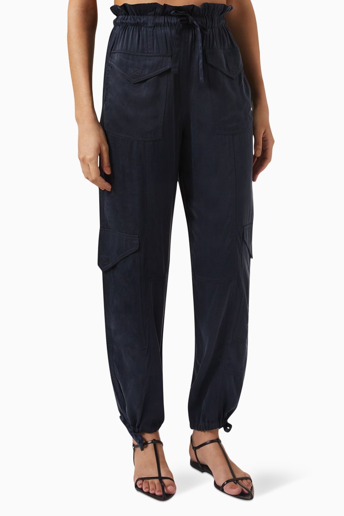 

Cargo Pants in Satin Twill, Blue