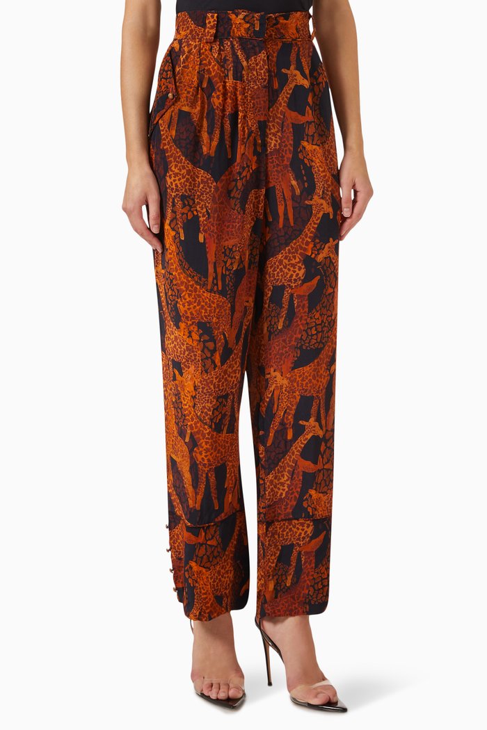 

Giraffes Pants in Viscose, Black