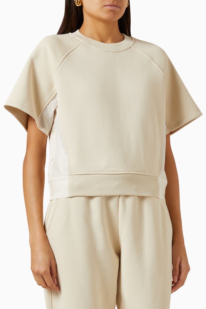 

Combo Sweatshirt in French-terry, White