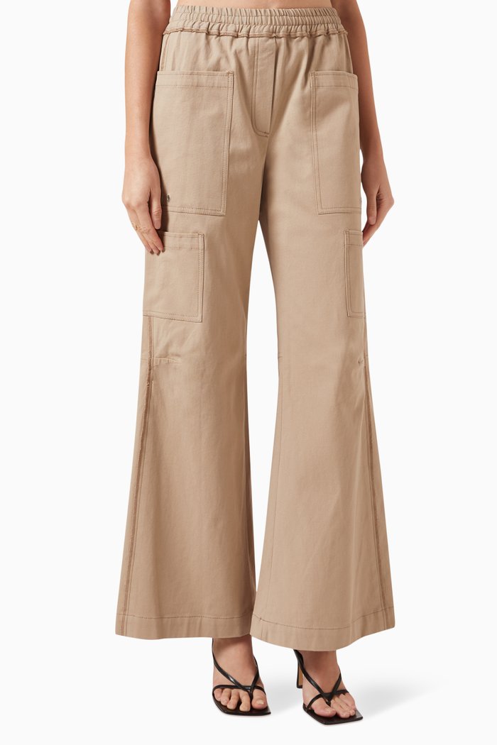 

Panama Cropped Pants on Cotton, Neutral
