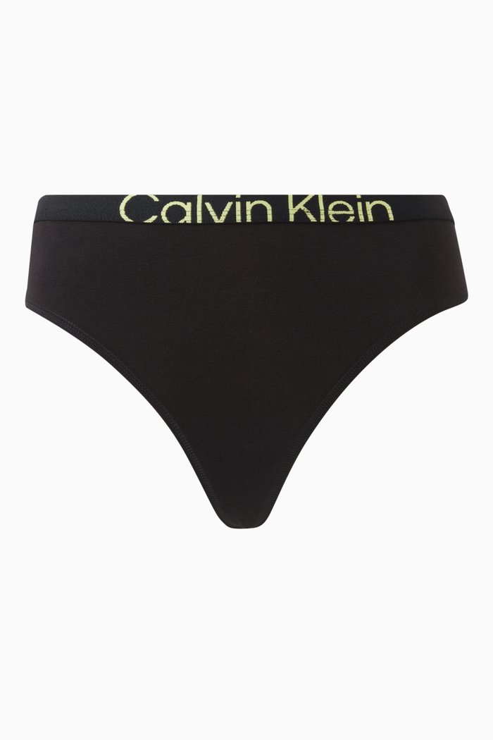 

Future Shift Modern Thongs in Stretch Cotton-blend, Black
