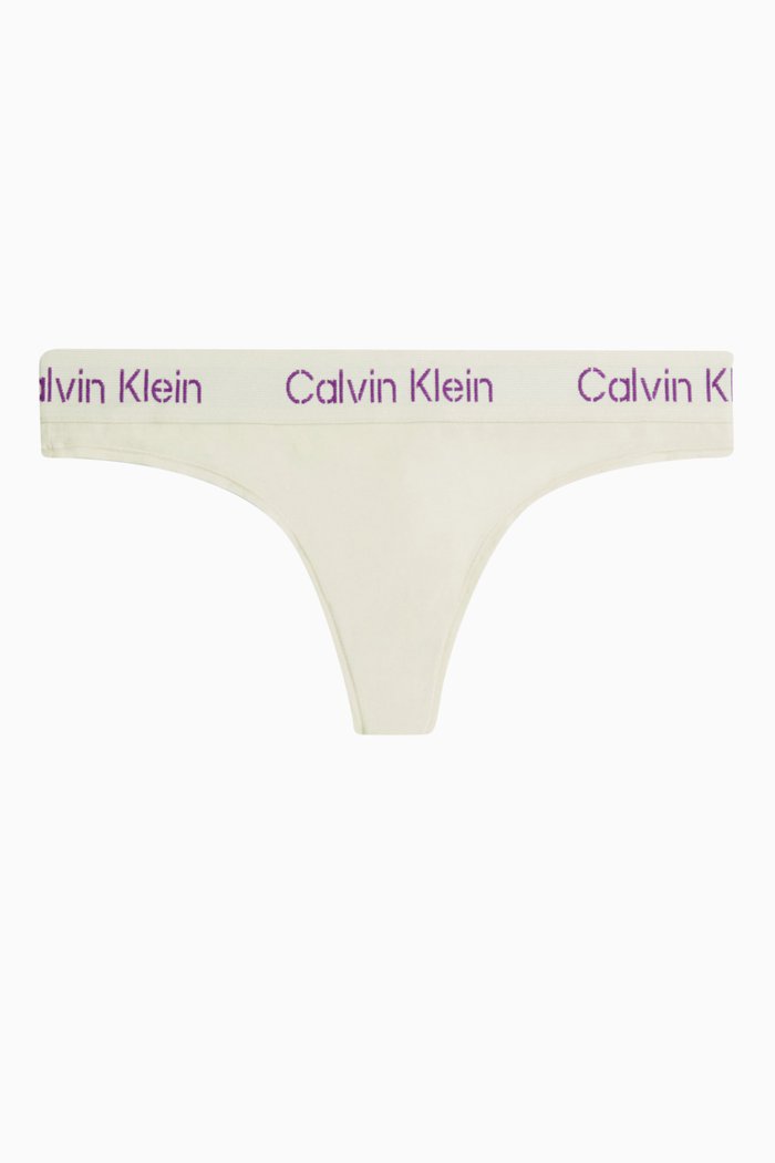 

Modern Stencil Thong in Cotton-blend, Neutral