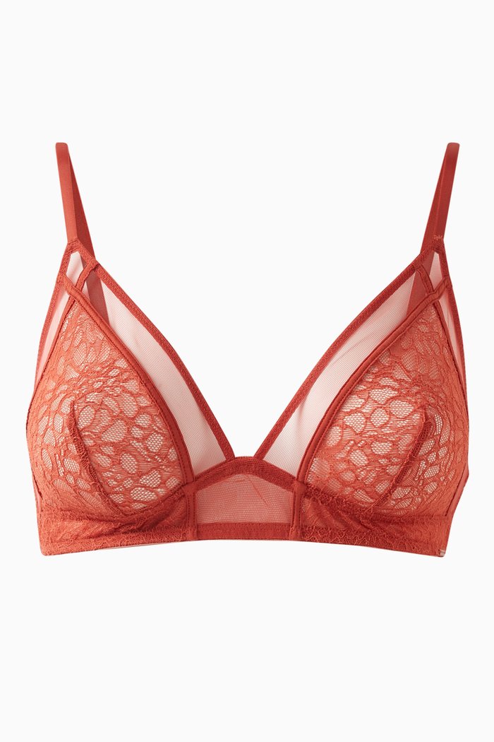

Triangle Bra in Lace, Orange
