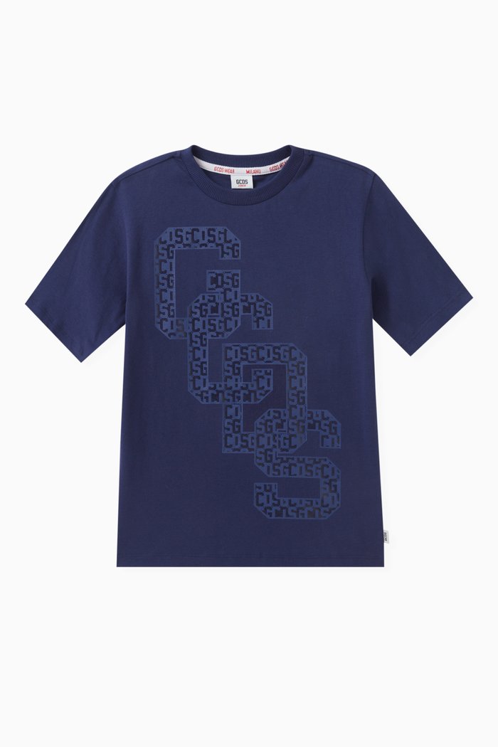 

Logo-print T-shirt in Cotton, Blue