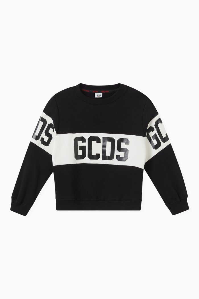 Logo Sweatshirt in Cotton, Black