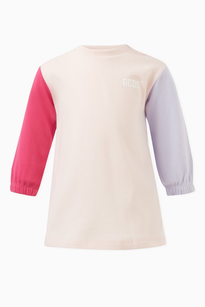 

Low Band Logo Dress in Cotton, Pink