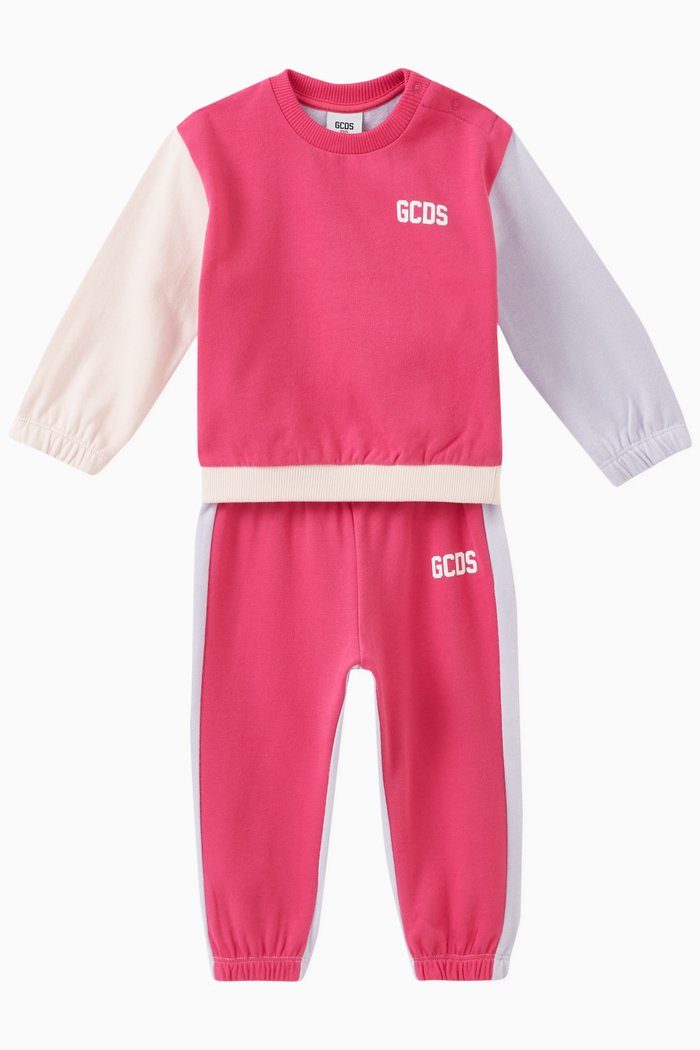 

Colourblock Tracksuit Set, Pink