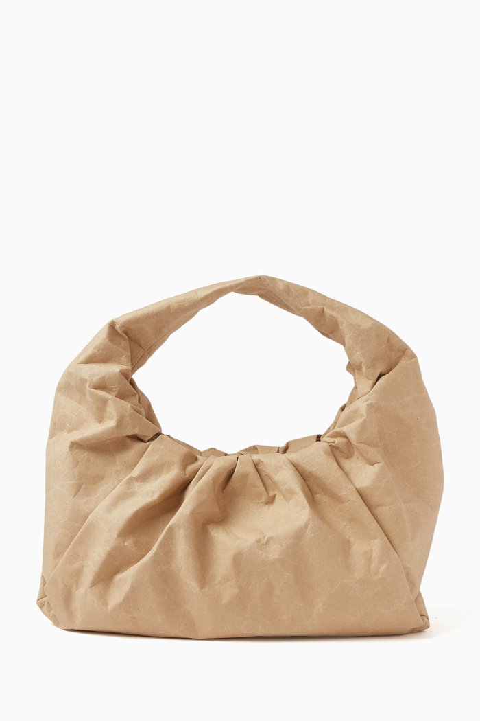 

Paper-effect Shoulder Bag, Neutral
