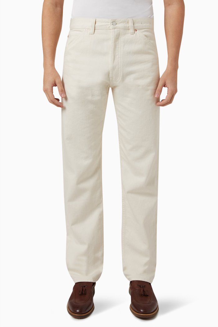 

Five-pocket Jeans in Selvedge Denim, Neutral