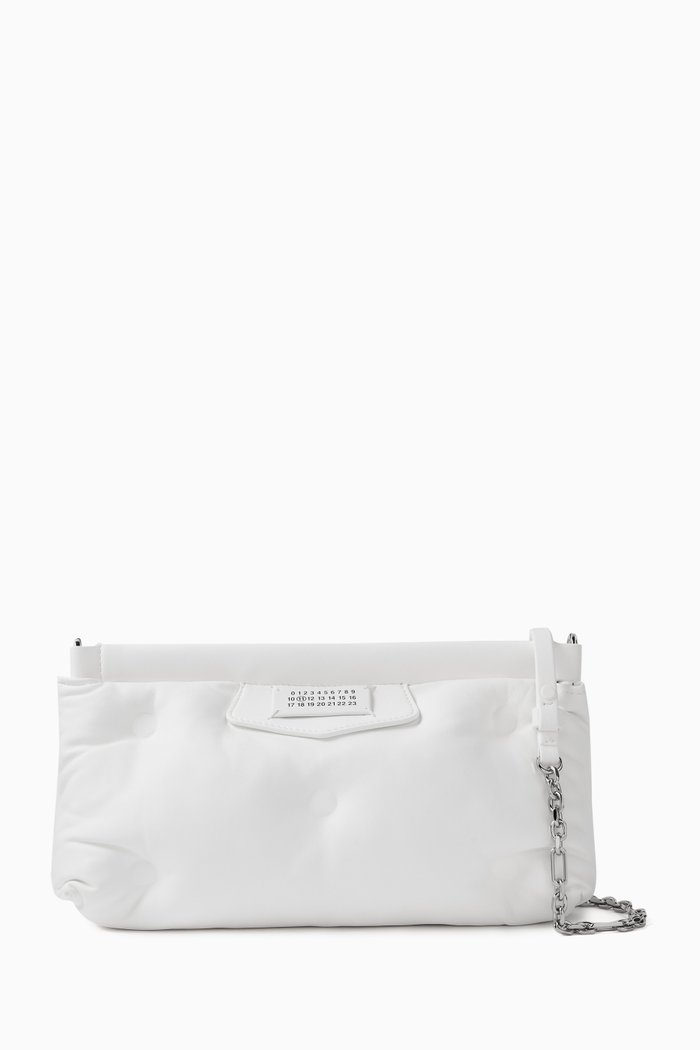 

Glam Slam Pochette in Leather, White